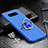 Hard Rigid Plastic Matte Finish Case Cover with Magnetic Finger Ring Stand P01 for Samsung Galaxy S10 Blue