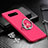 Hard Rigid Plastic Matte Finish Case Cover with Magnetic Finger Ring Stand P01 for Samsung Galaxy S10 Red