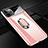 Hard Rigid Plastic Matte Finish Case Cover with Magnetic Finger Ring Stand P02 for Apple iPhone 11 Pro Max Pink
