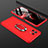 Hard Rigid Plastic Matte Finish Case Cover with Magnetic Finger Ring Stand P02 for Xiaomi Mi 11 5G Red