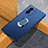 Hard Rigid Plastic Matte Finish Case Cover with Magnetic Finger Ring Stand S01 for Xiaomi Mi 11X Pro 5G Blue