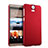 Hard Rigid Plastic Matte Finish Case for HTC One E9 Plus Red