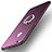 Hard Rigid Plastic Matte Finish Cover with Finger Ring Stand A03 for Huawei P8 Lite (2017) Purple