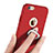 Hard Rigid Plastic Matte Finish Cover with Finger Ring Stand for Apple iPhone 6S Plus Red