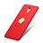 Hard Rigid Plastic Matte Finish Cover with Finger Ring Stand for Huawei Enjoy 6 Red