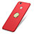Hard Rigid Plastic Matte Finish Cover with Finger Ring Stand for Huawei G9 Lite Red