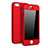 Hard Rigid Plastic Matte Finish Front and Back Case 360 Degrees Cover for Apple iPhone 5S Red