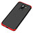 Hard Rigid Plastic Matte Finish Front and Back Case 360 Degrees for Samsung Galaxy A6 Plus Red and Black