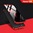 Hard Rigid Plastic Matte Finish Front and Back Case 360 Degrees Q01 for Huawei Honor V20 Red and Black