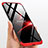 Hard Rigid Plastic Matte Finish Front and Back Case 360 Degrees Q01 for Huawei Honor V20 Red and Black