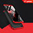 Hard Rigid Plastic Matte Finish Front and Back Case 360 Degrees Q01 for Huawei Y7 Prime (2019) Red and Black