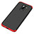 Hard Rigid Plastic Matte Finish Front and Back Case 360 Degrees Q02 for Samsung Galaxy A9 Star Lite Red and Black