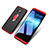 Hard Rigid Plastic Matte Finish Front and Back Case 360 Degrees with Magnetic Finger Ring Stand for Samsung Galaxy S8 Red and Black
