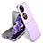 Hard Rigid Plastic Matte Finish Front and Back Cover Case 360 Degrees AC5 for Huawei P50 Pocket Purple
