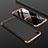 Hard Rigid Plastic Matte Finish Front and Back Cover Case 360 Degrees for Huawei Enjoy 9 Gold and Black