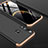 Hard Rigid Plastic Matte Finish Front and Back Cover Case 360 Degrees for Huawei Honor 20i Gold and Black