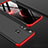 Hard Rigid Plastic Matte Finish Front and Back Cover Case 360 Degrees for Huawei Honor 20i Red and Black
