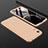 Hard Rigid Plastic Matte Finish Front and Back Cover Case 360 Degrees for Huawei Honor 8A Gold