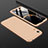 Hard Rigid Plastic Matte Finish Front and Back Cover Case 360 Degrees for Huawei Honor Play 8A Gold