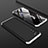 Hard Rigid Plastic Matte Finish Front and Back Cover Case 360 Degrees for Huawei Honor V30 Pro 5G Silver and Black