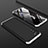 Hard Rigid Plastic Matte Finish Front and Back Cover Case 360 Degrees for Huawei Honor View 30 Pro 5G Silver and Black