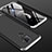 Hard Rigid Plastic Matte Finish Front and Back Cover Case 360 Degrees for Huawei Mate 30 Lite Silver and Black