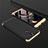 Hard Rigid Plastic Matte Finish Front and Back Cover Case 360 Degrees for Huawei Nova 2i Gold and Black