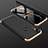 Hard Rigid Plastic Matte Finish Front and Back Cover Case 360 Degrees for Huawei P Smart+ Plus Gold and Black