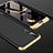 Hard Rigid Plastic Matte Finish Front and Back Cover Case 360 Degrees for Huawei P20 Pro Gold and Black