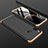 Hard Rigid Plastic Matte Finish Front and Back Cover Case 360 Degrees for Huawei P30 Lite Gold and Black