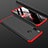 Hard Rigid Plastic Matte Finish Front and Back Cover Case 360 Degrees for Huawei P30 Lite New Edition Red and Black