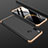 Hard Rigid Plastic Matte Finish Front and Back Cover Case 360 Degrees for Huawei P30 Lite XL Gold and Black