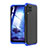 Hard Rigid Plastic Matte Finish Front and Back Cover Case 360 Degrees for Huawei P40 Lite Blue and Black