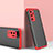 Hard Rigid Plastic Matte Finish Front and Back Cover Case 360 Degrees for Huawei P40 Red and Black