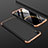 Hard Rigid Plastic Matte Finish Front and Back Cover Case 360 Degrees for Huawei Y7 (2019) Gold and Black