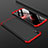Hard Rigid Plastic Matte Finish Front and Back Cover Case 360 Degrees for Huawei Y7 Pro (2019) Red and Black