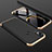 Hard Rigid Plastic Matte Finish Front and Back Cover Case 360 Degrees for Huawei Y9 (2019) Gold and Black
