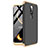 Hard Rigid Plastic Matte Finish Front and Back Cover Case 360 Degrees for Nokia 6.1 Plus Gold and Black