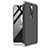Hard Rigid Plastic Matte Finish Front and Back Cover Case 360 Degrees for Nokia 6.1 Plus Silver