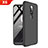 Hard Rigid Plastic Matte Finish Front and Back Cover Case 360 Degrees for Nokia X6 Black