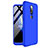 Hard Rigid Plastic Matte Finish Front and Back Cover Case 360 Degrees for Nokia X6 Blue