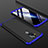 Hard Rigid Plastic Matte Finish Front and Back Cover Case 360 Degrees for Nokia X7 Blue and Black
