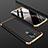 Hard Rigid Plastic Matte Finish Front and Back Cover Case 360 Degrees for Nokia X7 Gold and Black