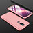 Hard Rigid Plastic Matte Finish Front and Back Cover Case 360 Degrees for Nokia X7 Rose Gold