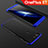 Hard Rigid Plastic Matte Finish Front and Back Cover Case 360 Degrees for OnePlus 5T A5010 Blue and Black