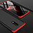 Hard Rigid Plastic Matte Finish Front and Back Cover Case 360 Degrees for OnePlus 7 Red and Black
