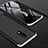 Hard Rigid Plastic Matte Finish Front and Back Cover Case 360 Degrees for OnePlus 7 Silver and Black