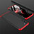 Hard Rigid Plastic Matte Finish Front and Back Cover Case 360 Degrees for OnePlus Nord Red and Black