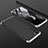 Hard Rigid Plastic Matte Finish Front and Back Cover Case 360 Degrees for OnePlus Nord Silver and Black