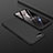 Hard Rigid Plastic Matte Finish Front and Back Cover Case 360 Degrees for Oppo A12e Black